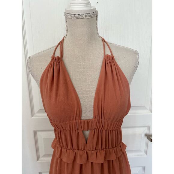 Tavik Mini Halter Dress Rose Blush Pink Size Medium - Picture 6 of 12